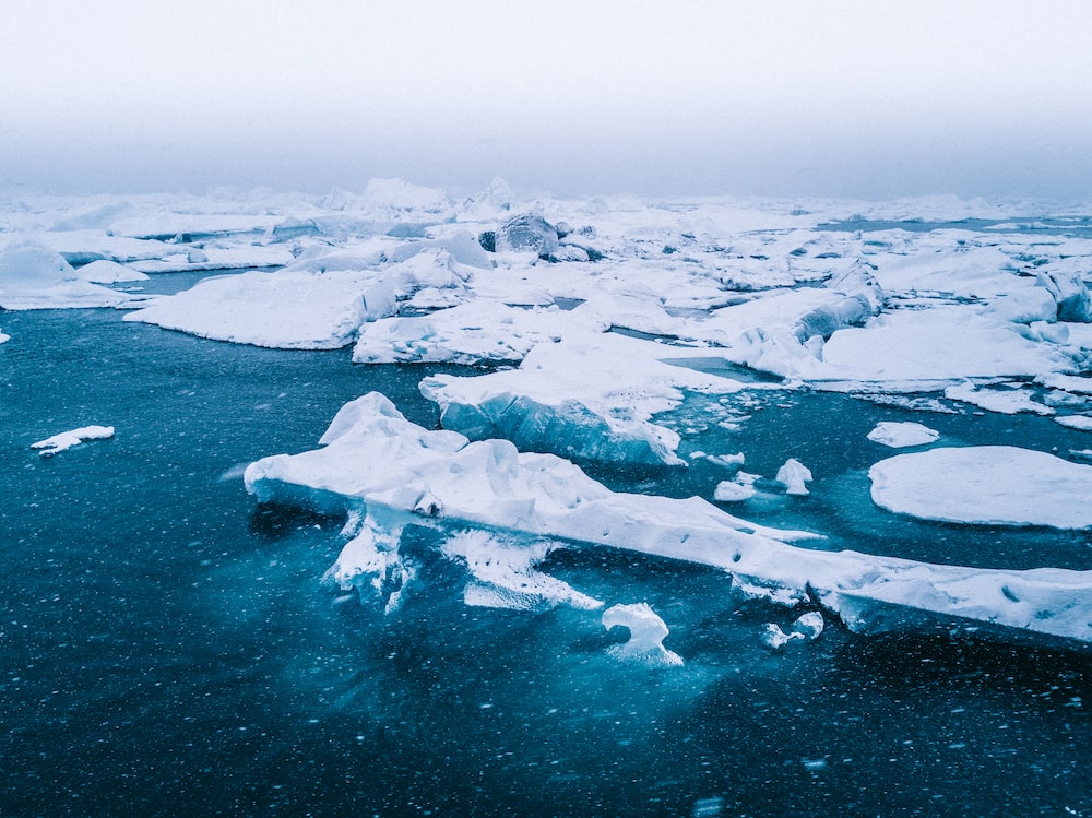 s-eye view of icebergs